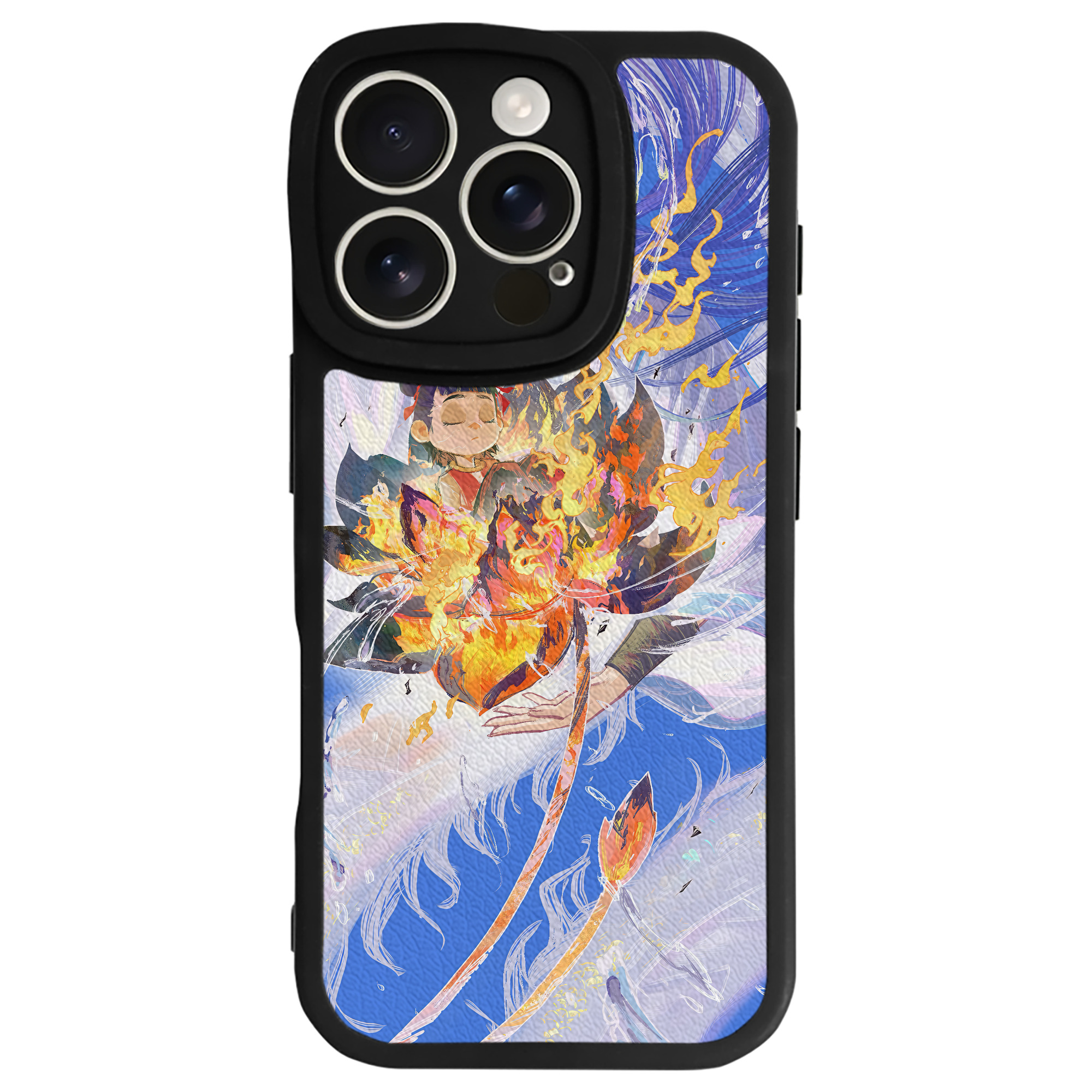 （画像用） Ne Zha 2 ナタ 魔童の大暴れ 【iPhone 16シリーズ対応】シリコンスマホケース（レザー調） 材質：シリコン